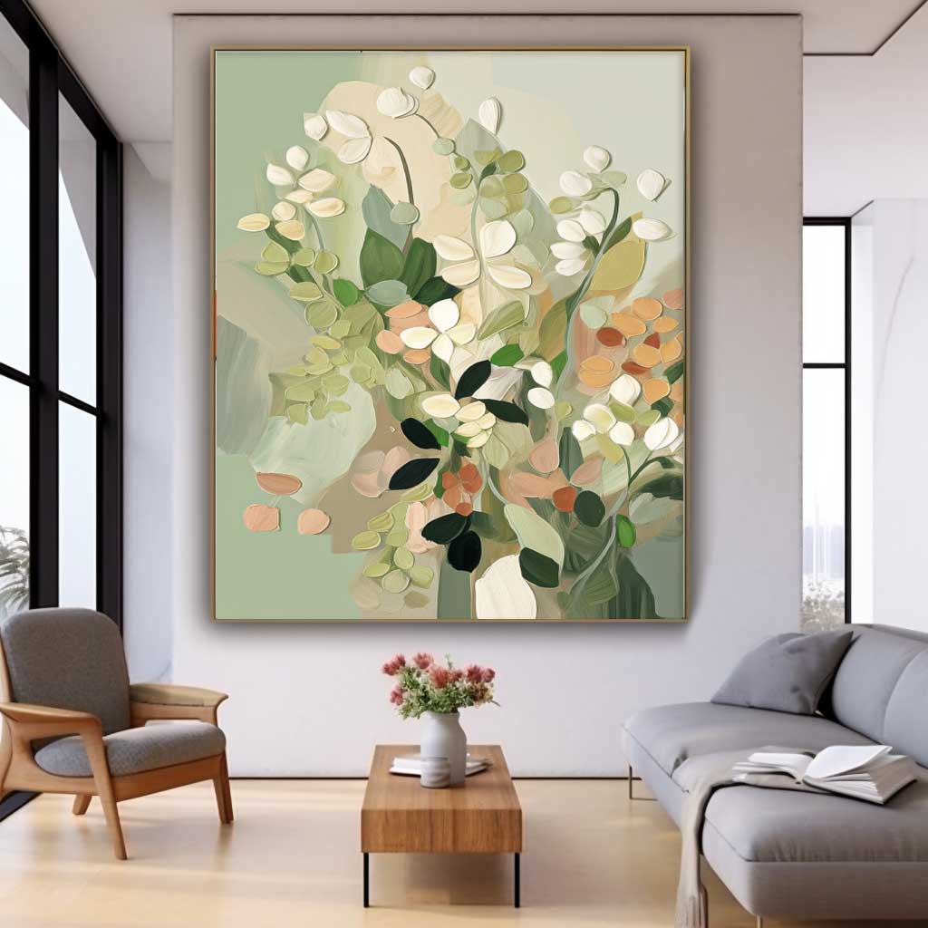 Elegant Floral Oil Painting for Chic Home Décor