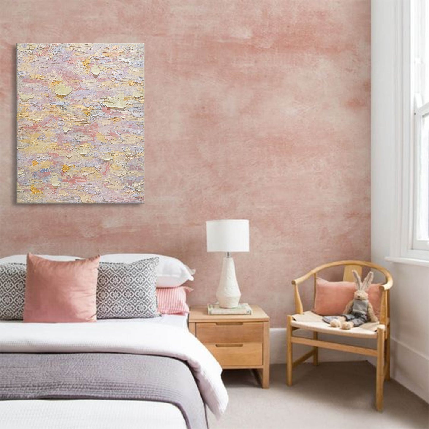 Colorful Abstract Oil Painting for Modern Home Decor