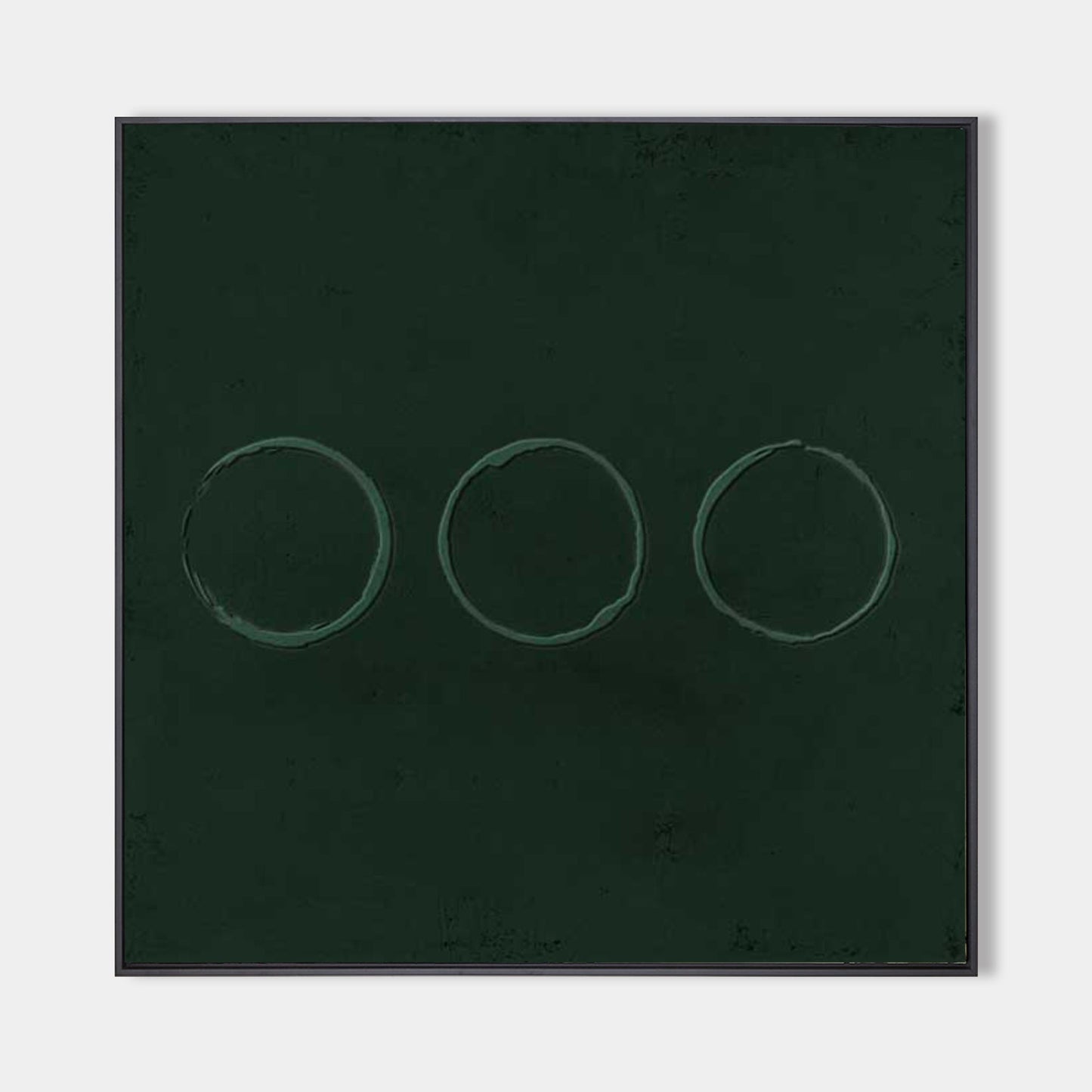 Minimalist Green Abstract Oil Painting for Modern Home Decor