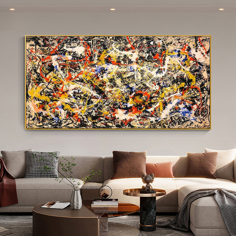 Colorful Abstract Oil Painting for Modern Home Decor