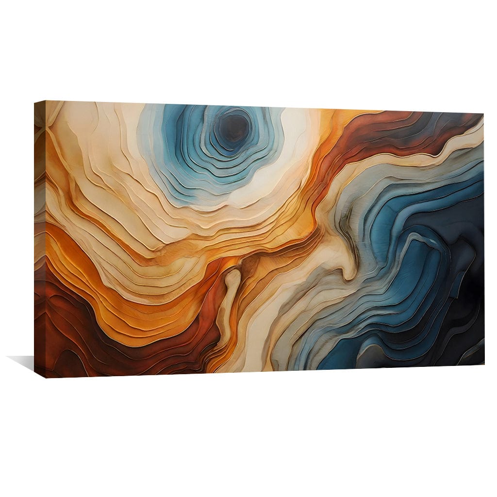 Abstract Canyon Landscape Oil Painting for Modern Home Decor