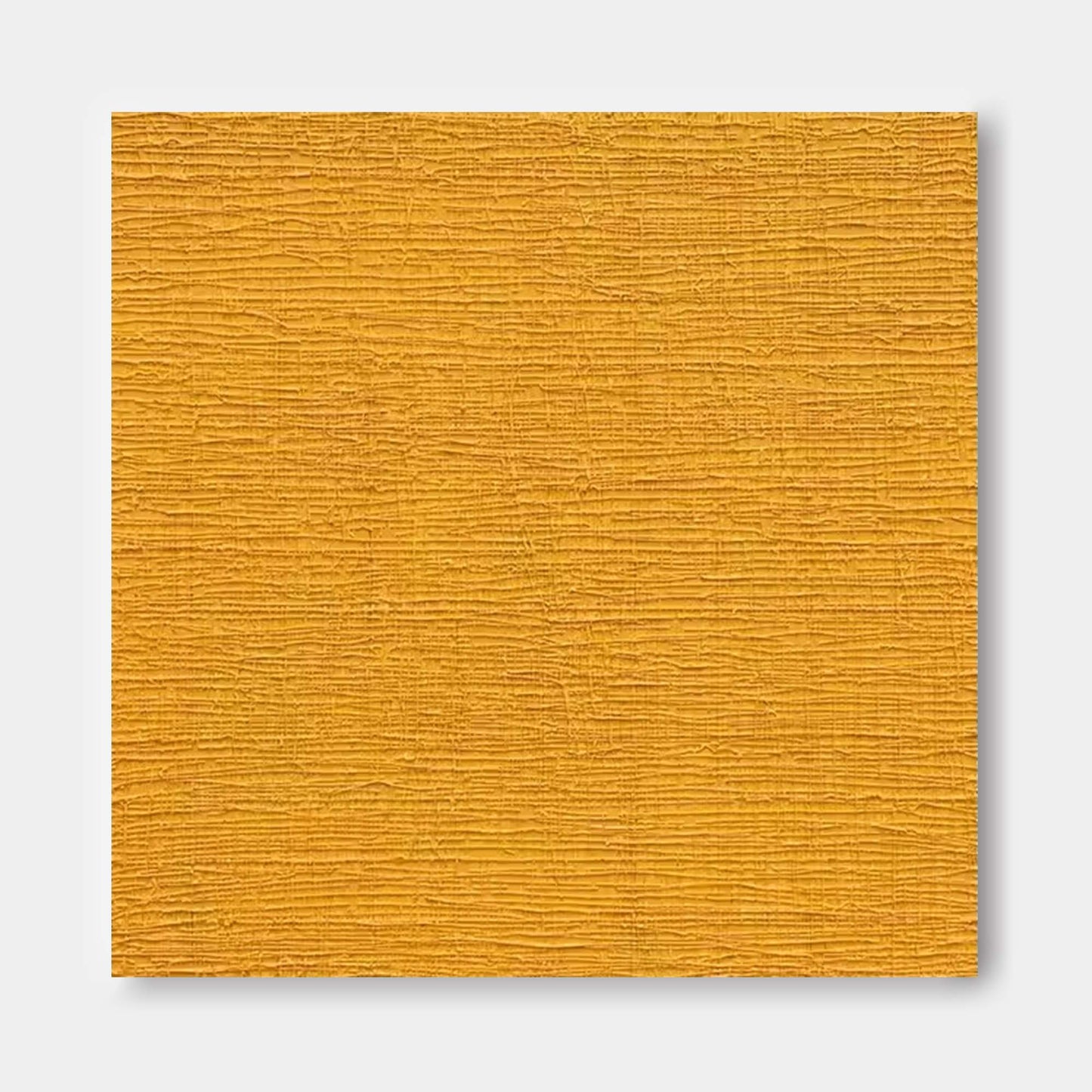 Vibrant Textured Yellow Oil Painting for Modern Minimalist Decor