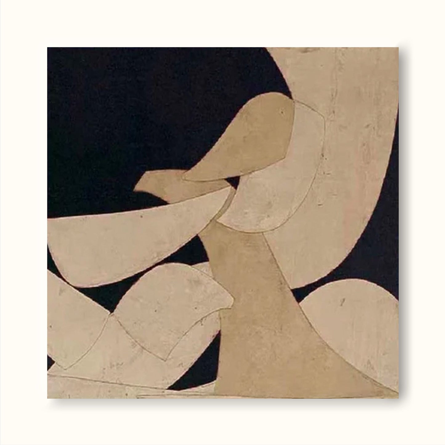 Contemporary Minimalist Abstract Oil Painting for Modern Home Décor