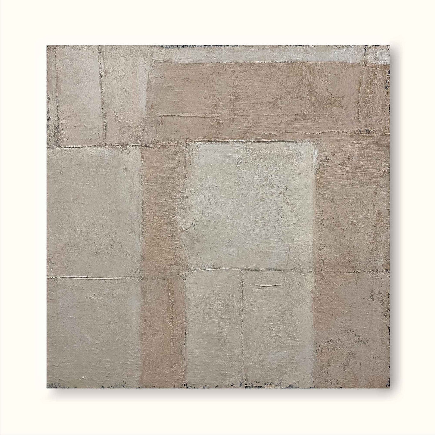 Neutral Minimalist Abstract Oil Painting for Contemporary Home Decor