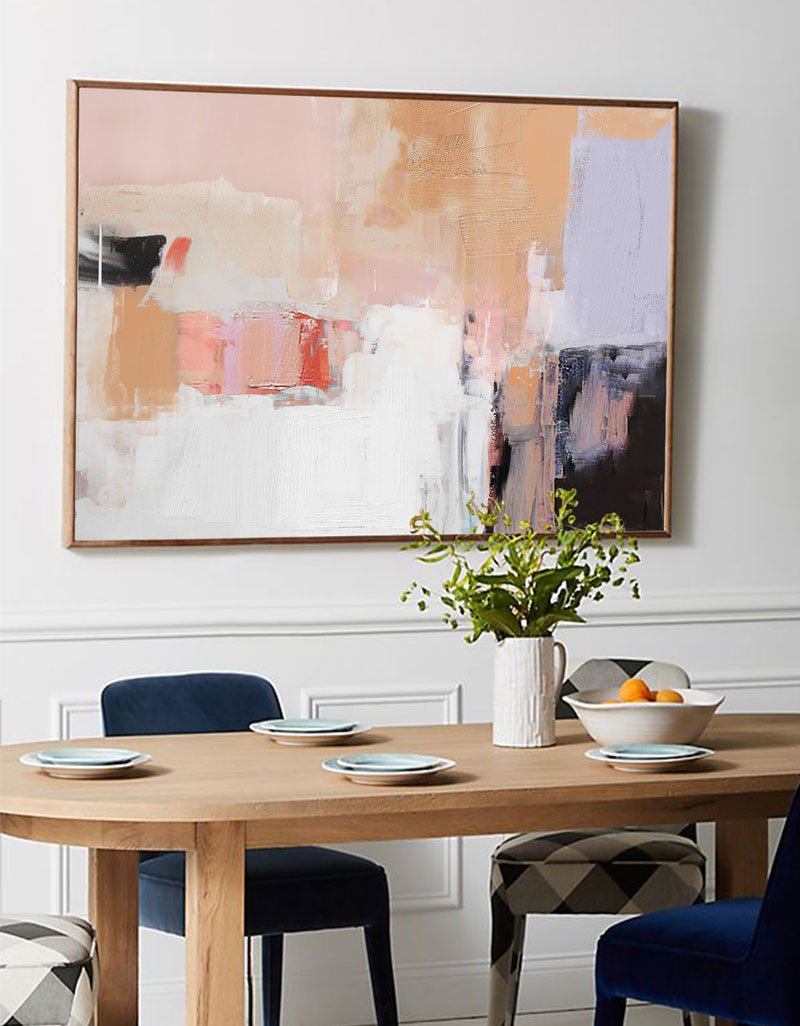 Contemporary Colorful Abstract Oil Painting for Modern Home Decor