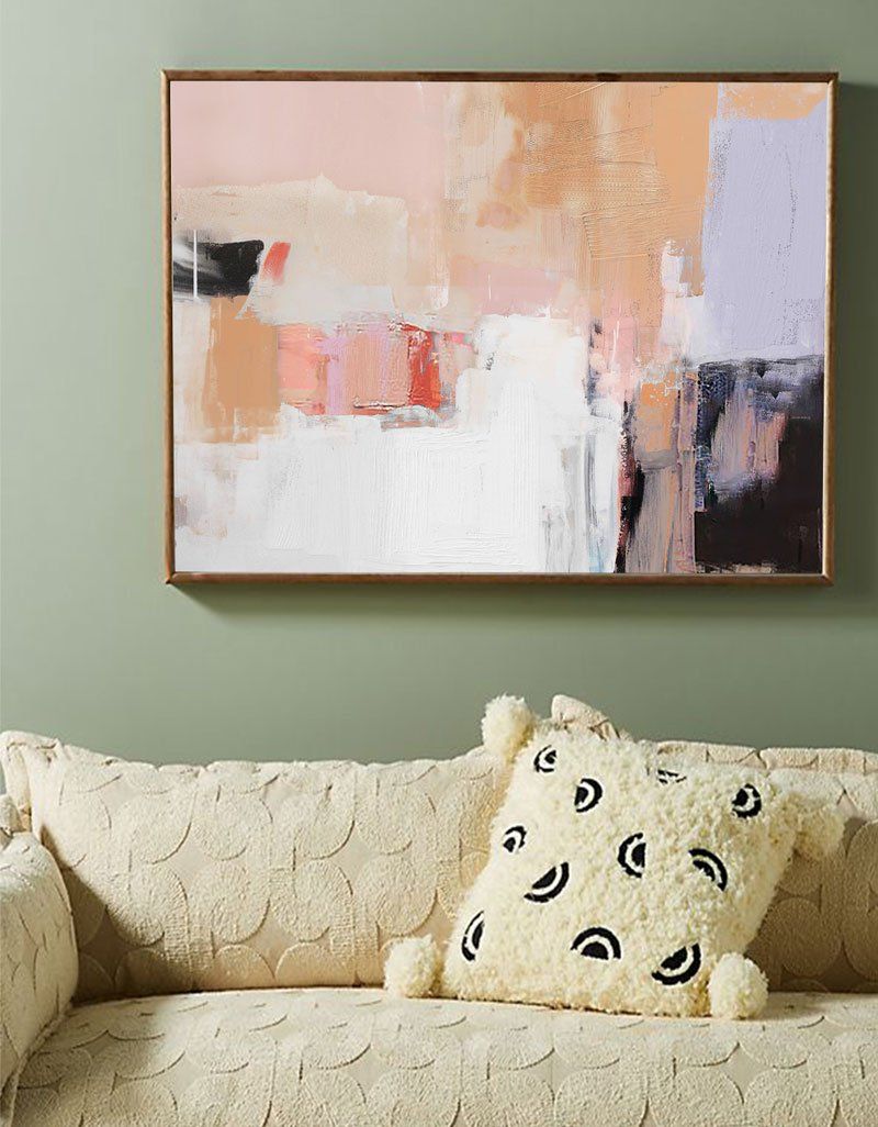 Contemporary Colorful Abstract Oil Painting for Modern Home Decor