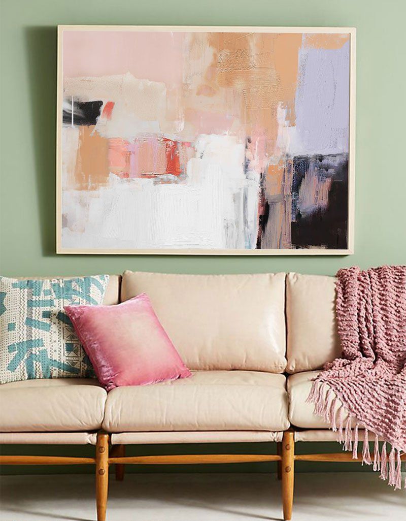 Contemporary Colorful Abstract Oil Painting for Modern Home Decor