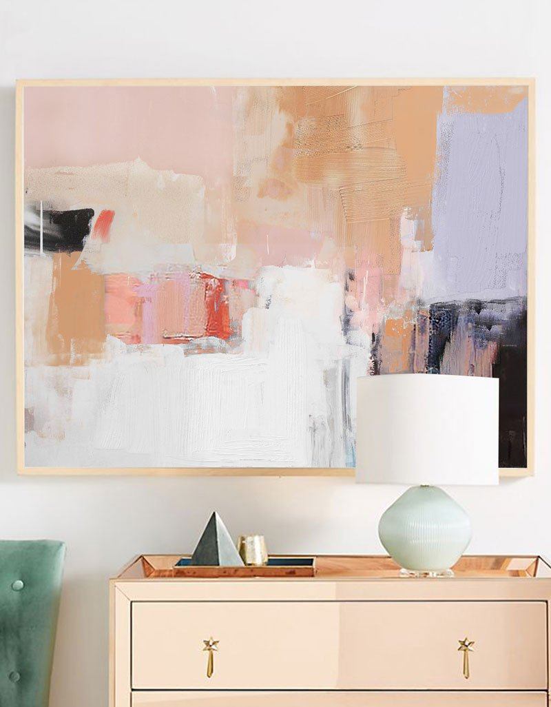 Contemporary Colorful Abstract Oil Painting for Modern Home Decor
