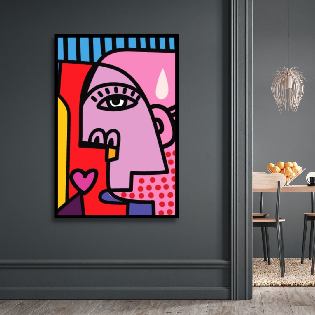 Colorful Abstract Cubist Faces – Modern Wall Art for Contemporary Decor