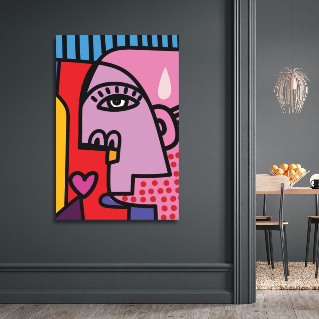 Colorful Abstract Cubist Faces – Modern Wall Art for Contemporary Decor