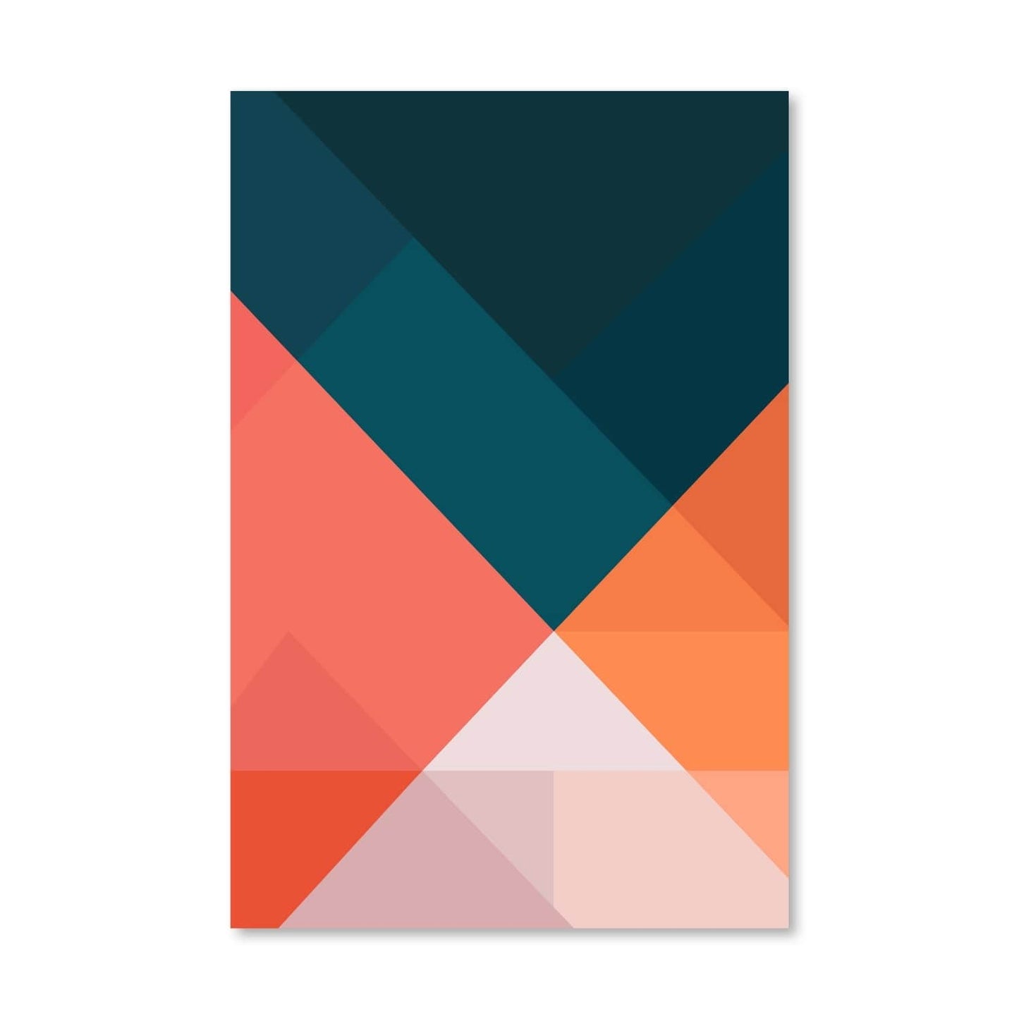 Bold Geometric Shapes Oil Painting for Modern Home Decor