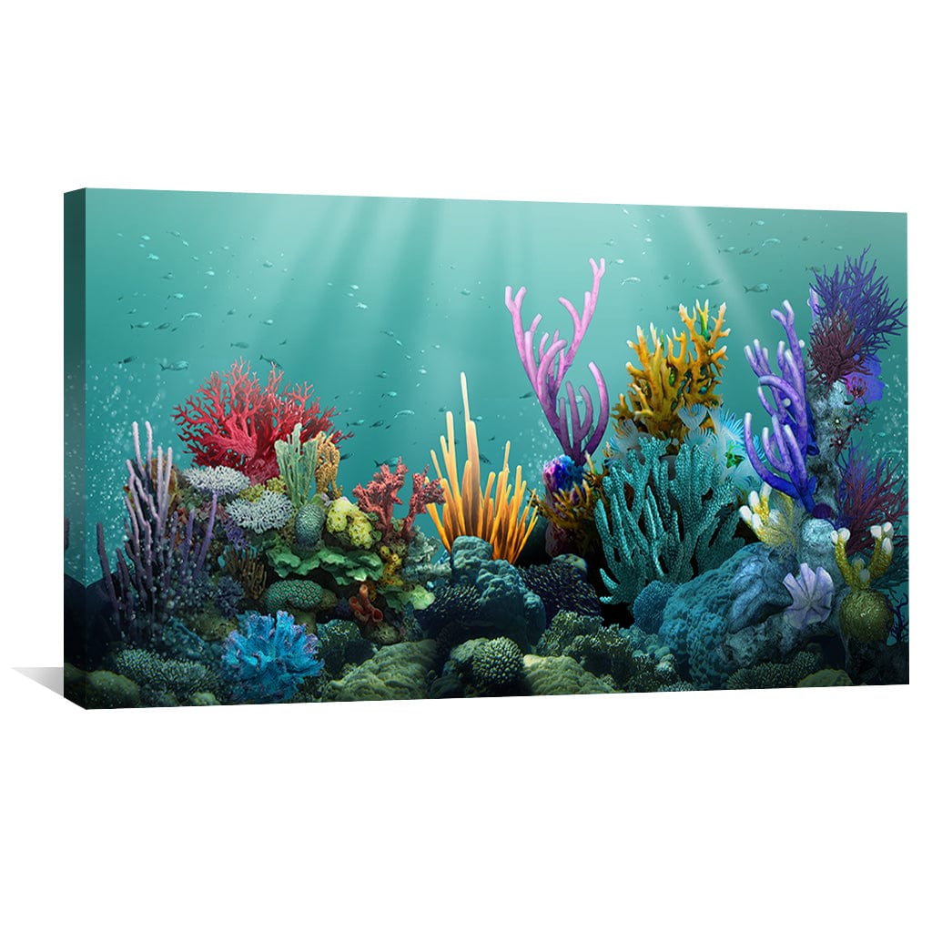 Vibrant Coral Reef Oil Painting - Underwater Paradise Wall Art Decor