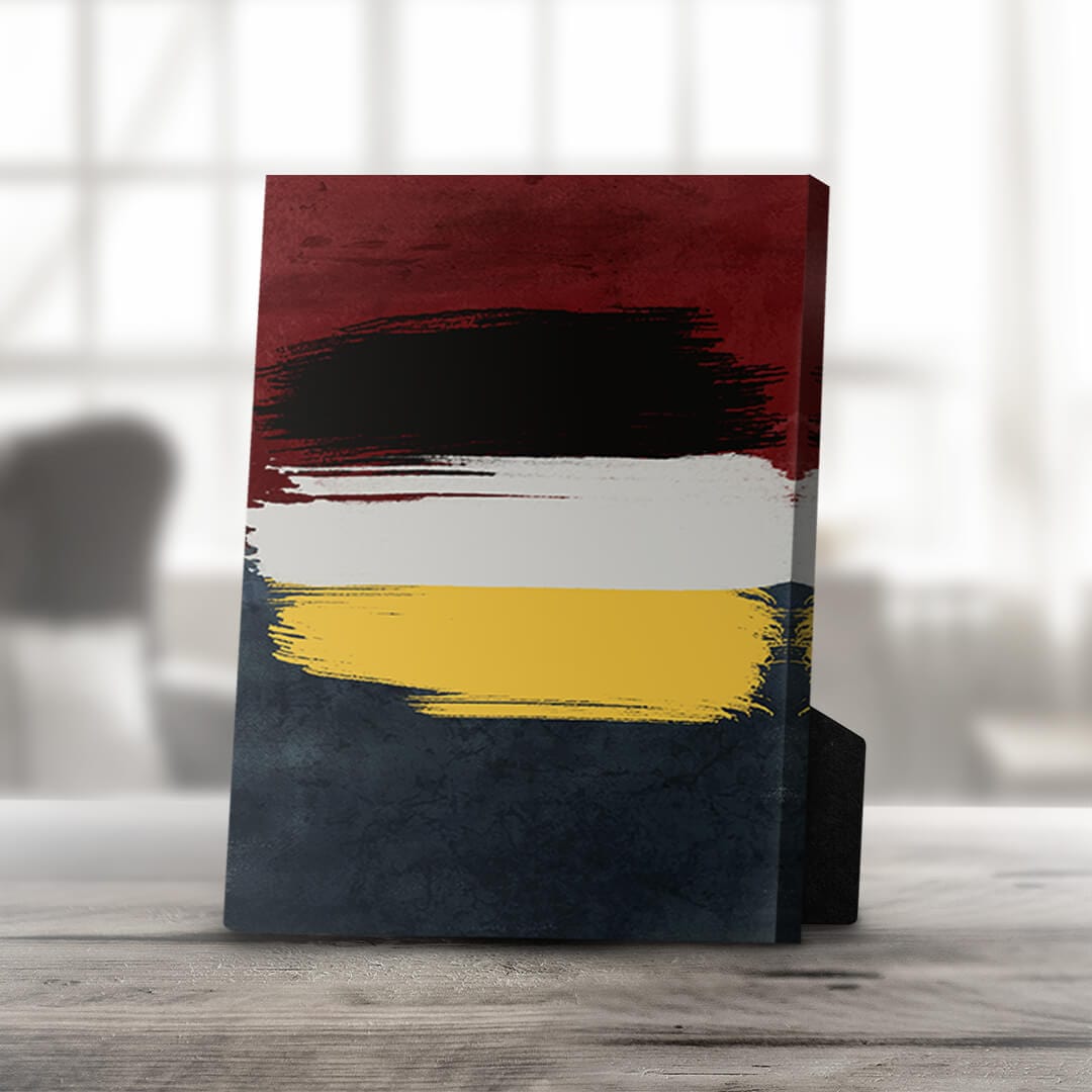 Abstract Crimson and Black Oil Painting for Modern Home Decor