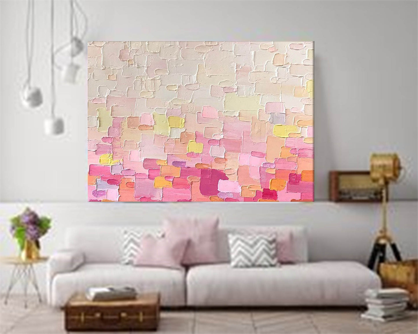 Colorful Abstract Oil Painting for Modern Home Décor and Art Lovers