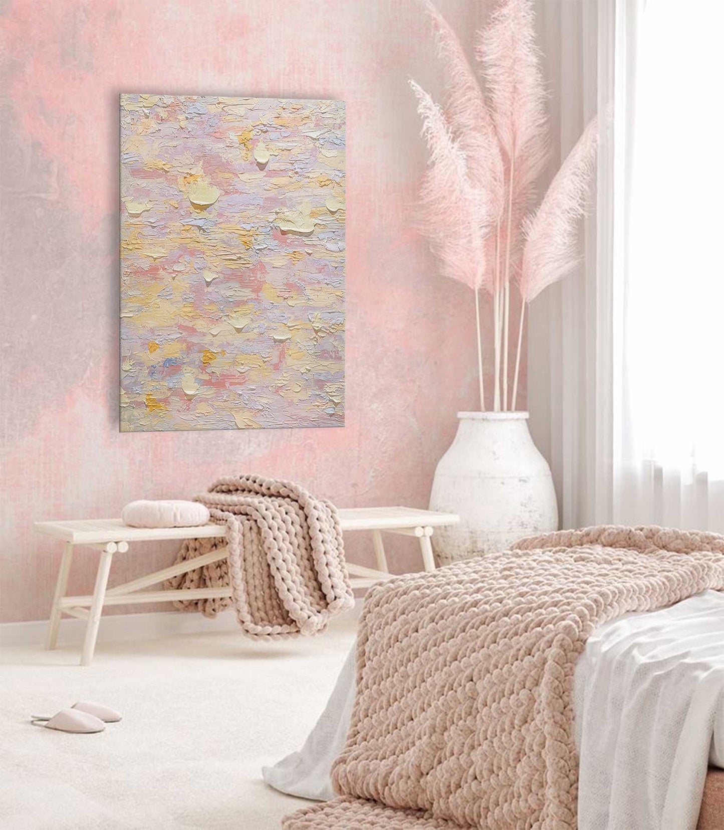 Colorful Abstract Oil Painting for Modern Home Decor