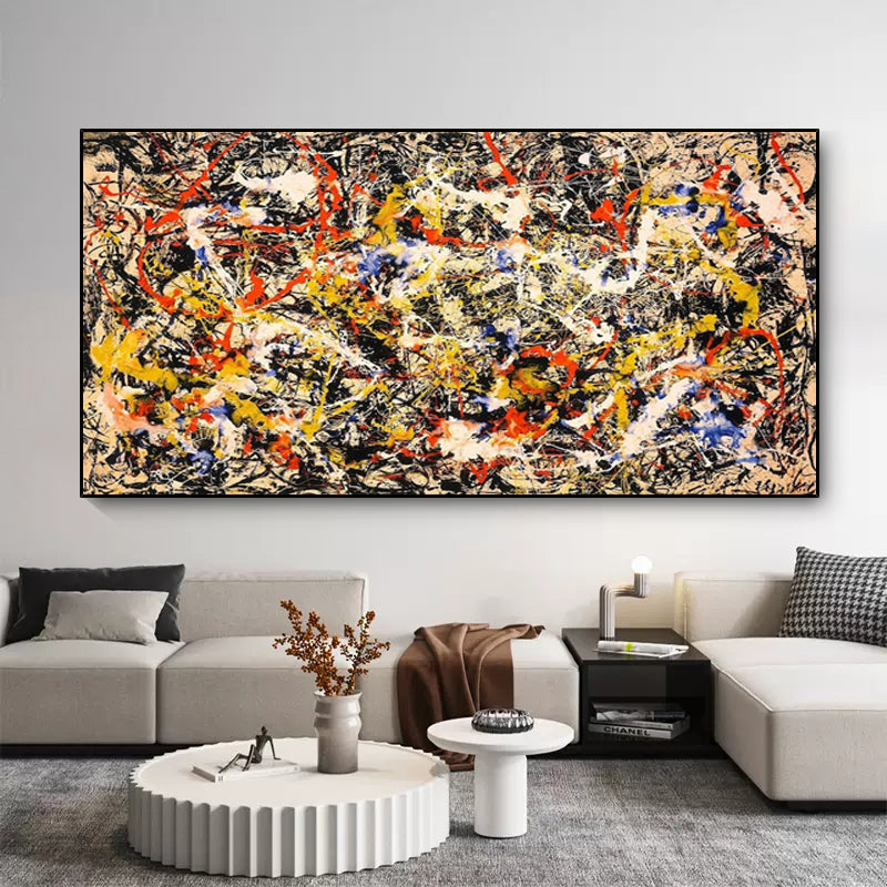 Colorful Abstract Oil Painting for Modern Home Decor