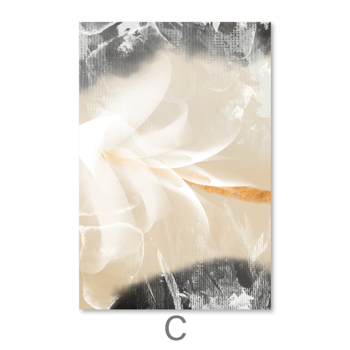 Serene Floral Abstract Oil Painting for Contemporary Home Decor