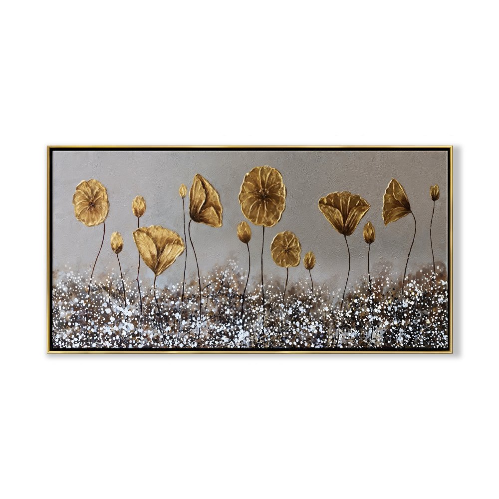 Elegant Desert Floral Landscape Oil Painting for Modern Home Decor