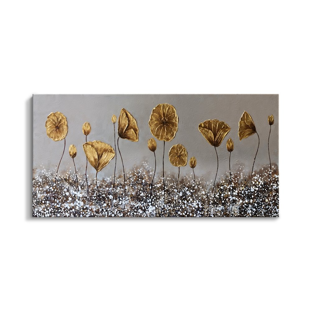 Elegant Desert Floral Landscape Oil Painting for Modern Home Decor