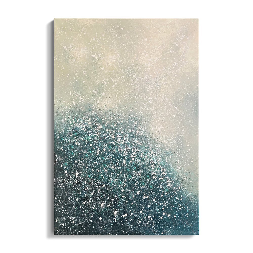 Celestial Dreams: Abstract Oil Painting of Serenity and Sparkle