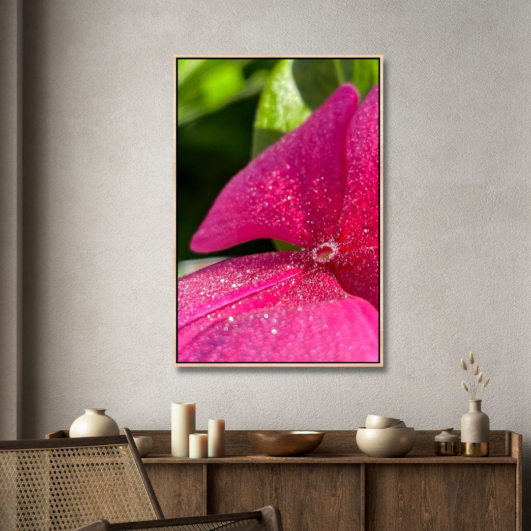 Dew-kissed Impatiens Flowers Oil Painting Stunning Floral Art for Home Decor