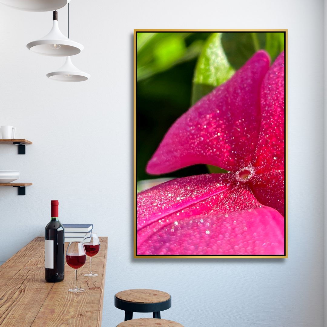 Dew-kissed Impatiens Flowers Oil Painting Stunning Floral Art for Home Decor