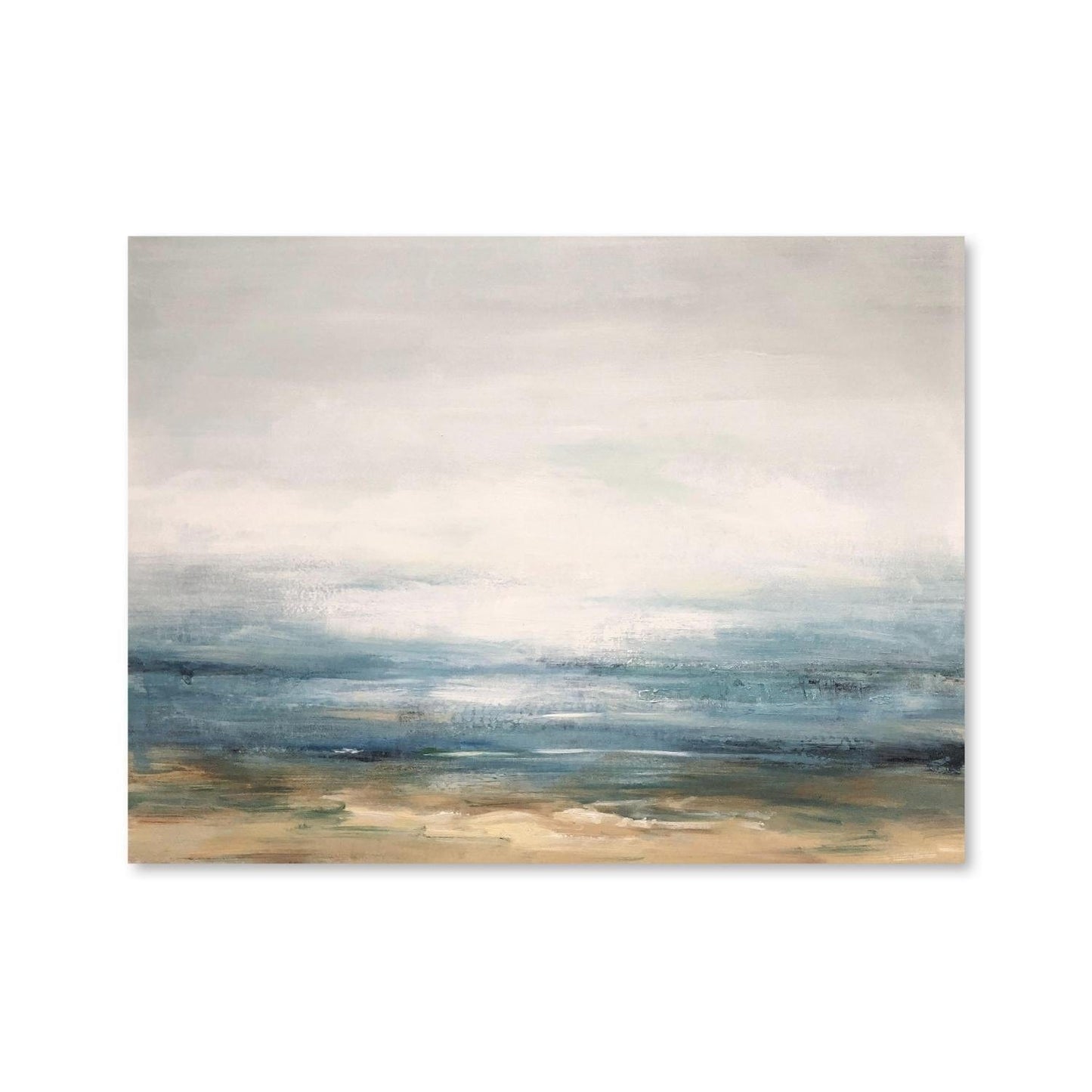 Serene Seascape Oil Painting - Tranquil Coastal Art for Elegant Home Decor
