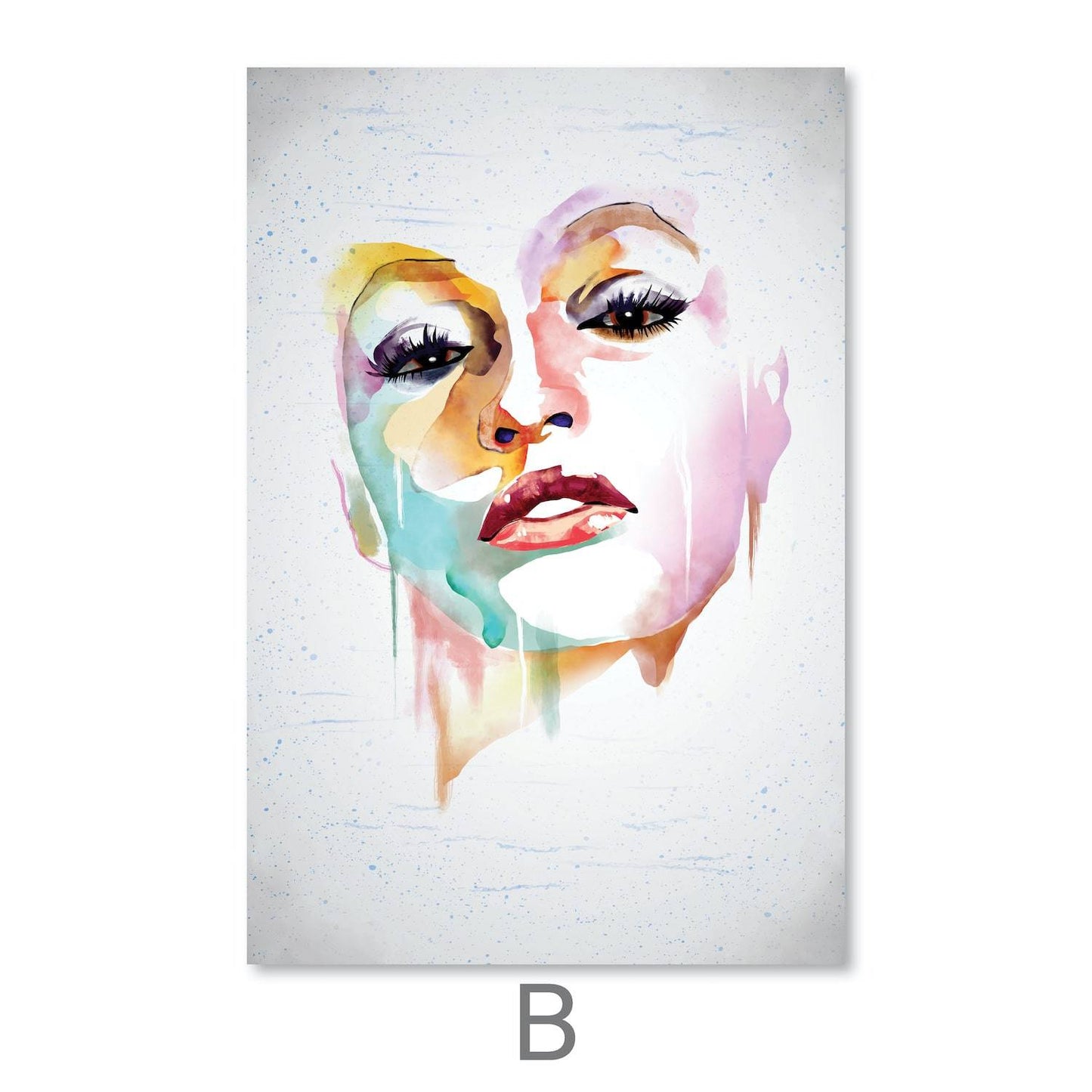 Colorful Abstract Portraits Canvas Art for Modern Home Decor