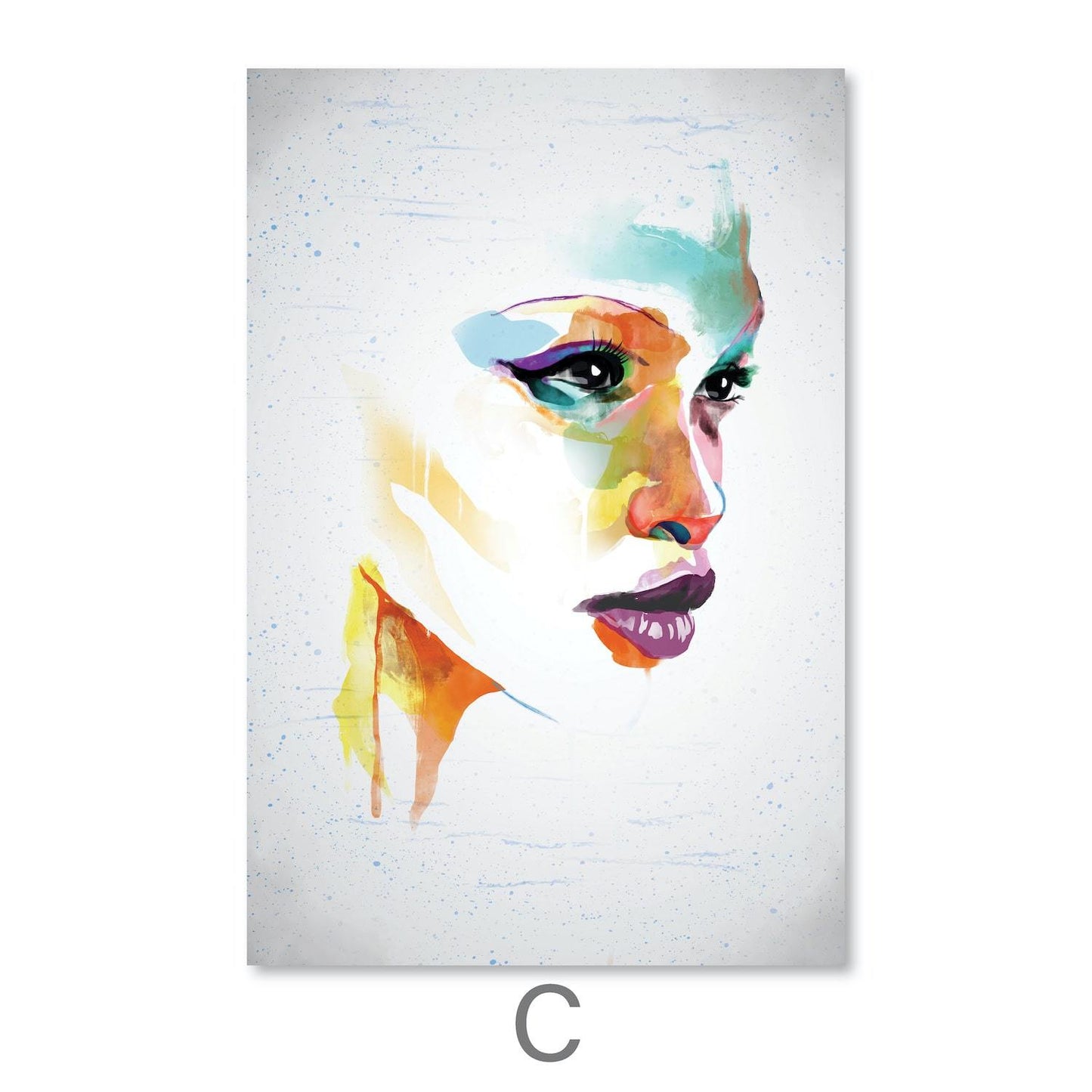 Colorful Abstract Portraits Canvas Art for Modern Home Decor