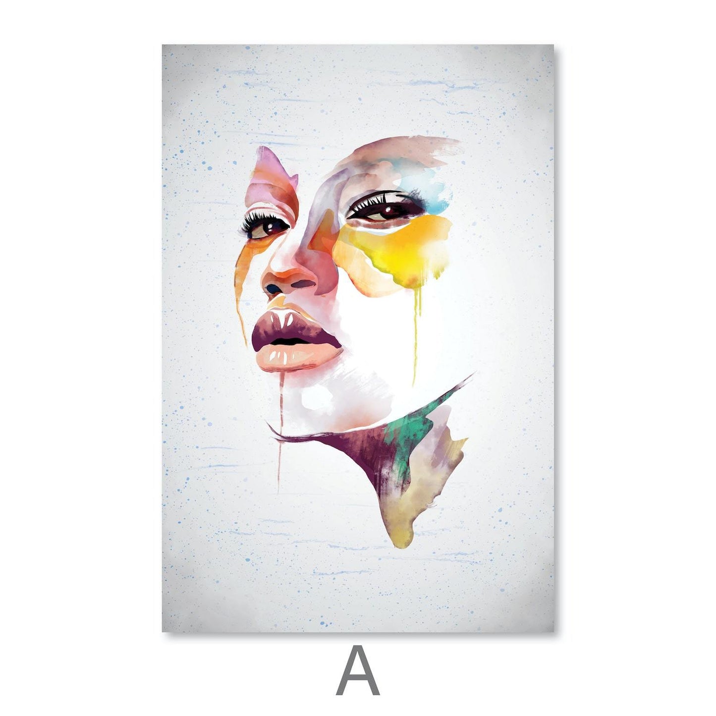 Colorful Abstract Portraits Canvas Art for Modern Home Decor