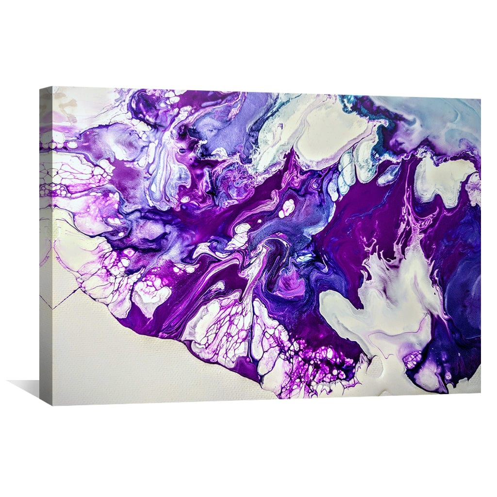Amethyst Dreamscape: Vibrant Abstract Oil Painting for Modern Decor