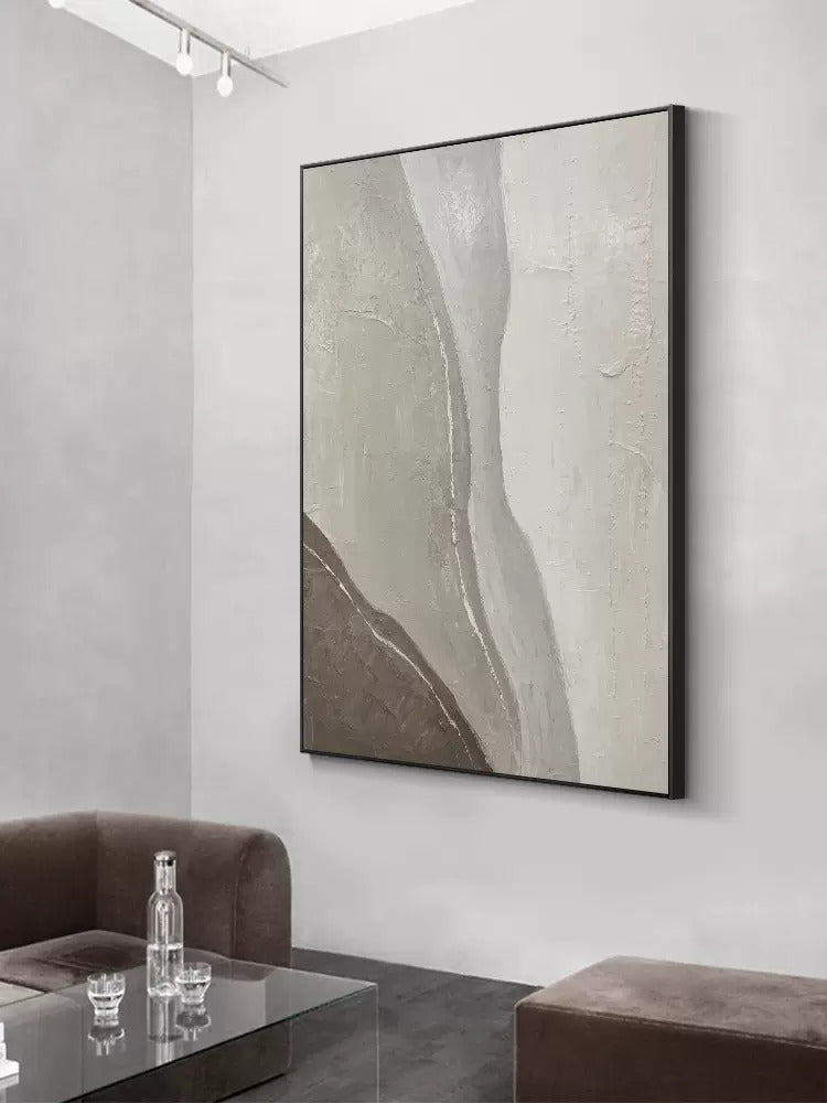 Grand Granite Neutral Stone Oil Painting