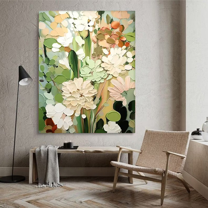 Colorful Floral Oil Painting for Elegant Home Decor