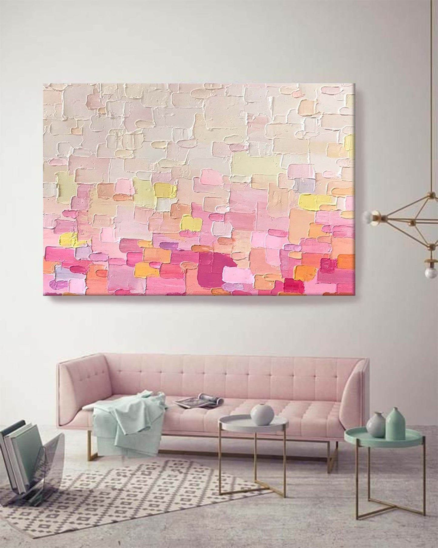 Colorful Abstract Oil Painting for Modern Home Décor and Art Lovers