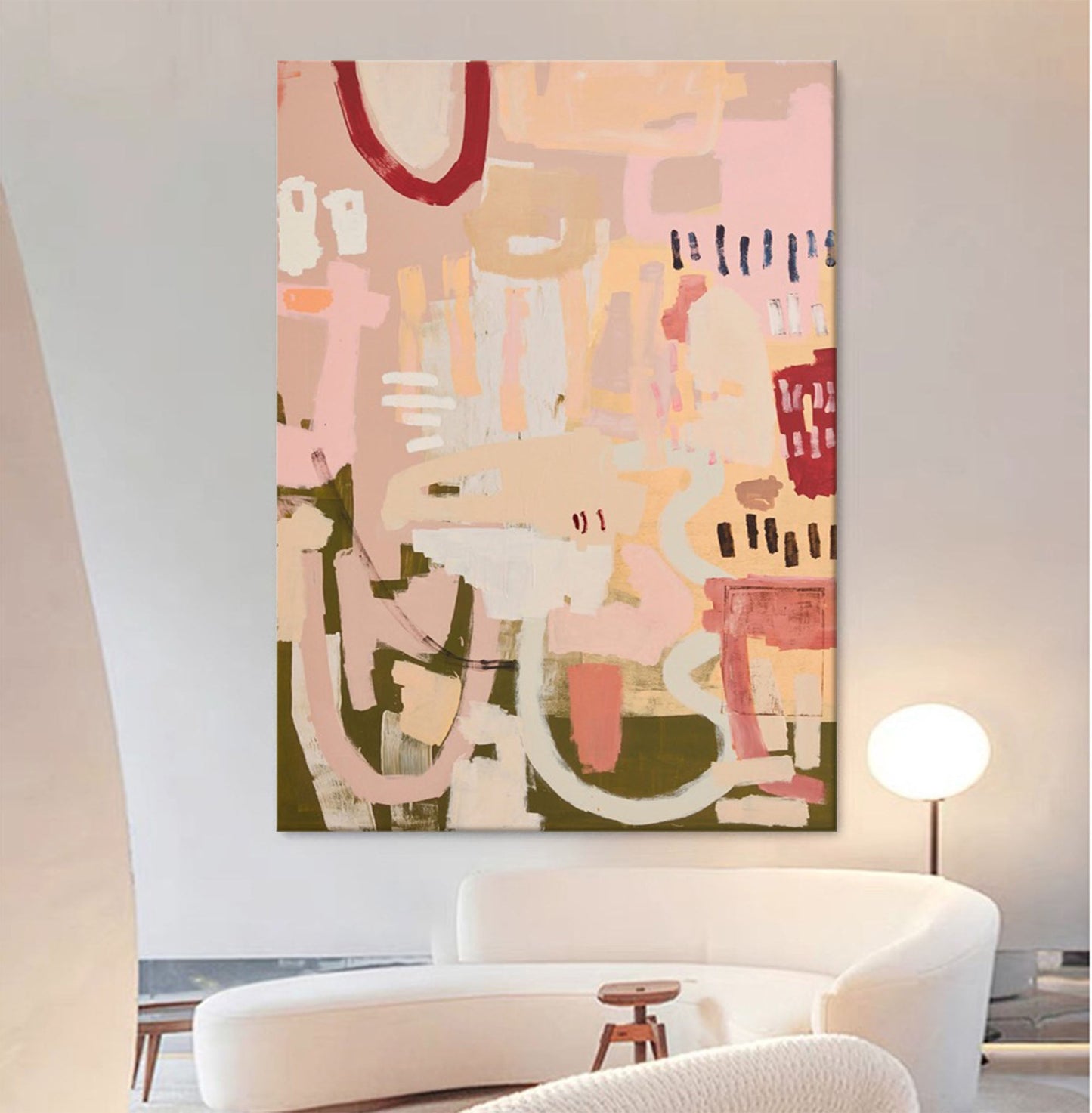 Colorful Abstract Oil Painting for Modern Home Décor
