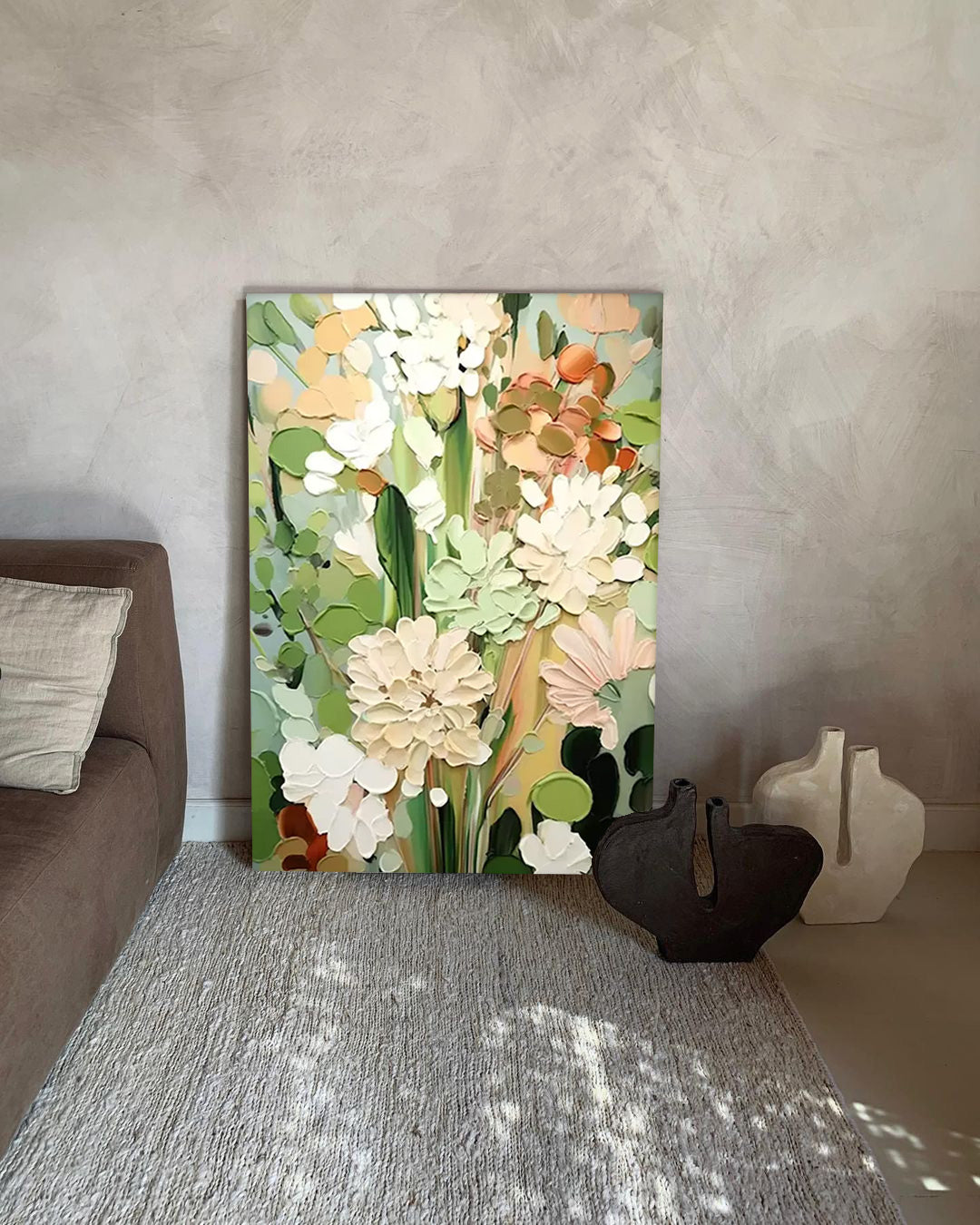 Colorful Floral Oil Painting for Elegant Home Decor