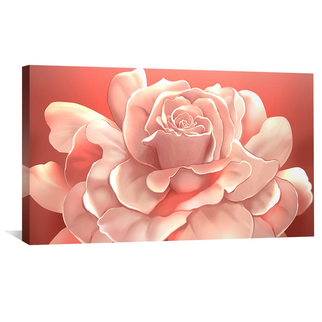 Elegant Pink Floral Oil Painting for Bright and Lively Home Decor