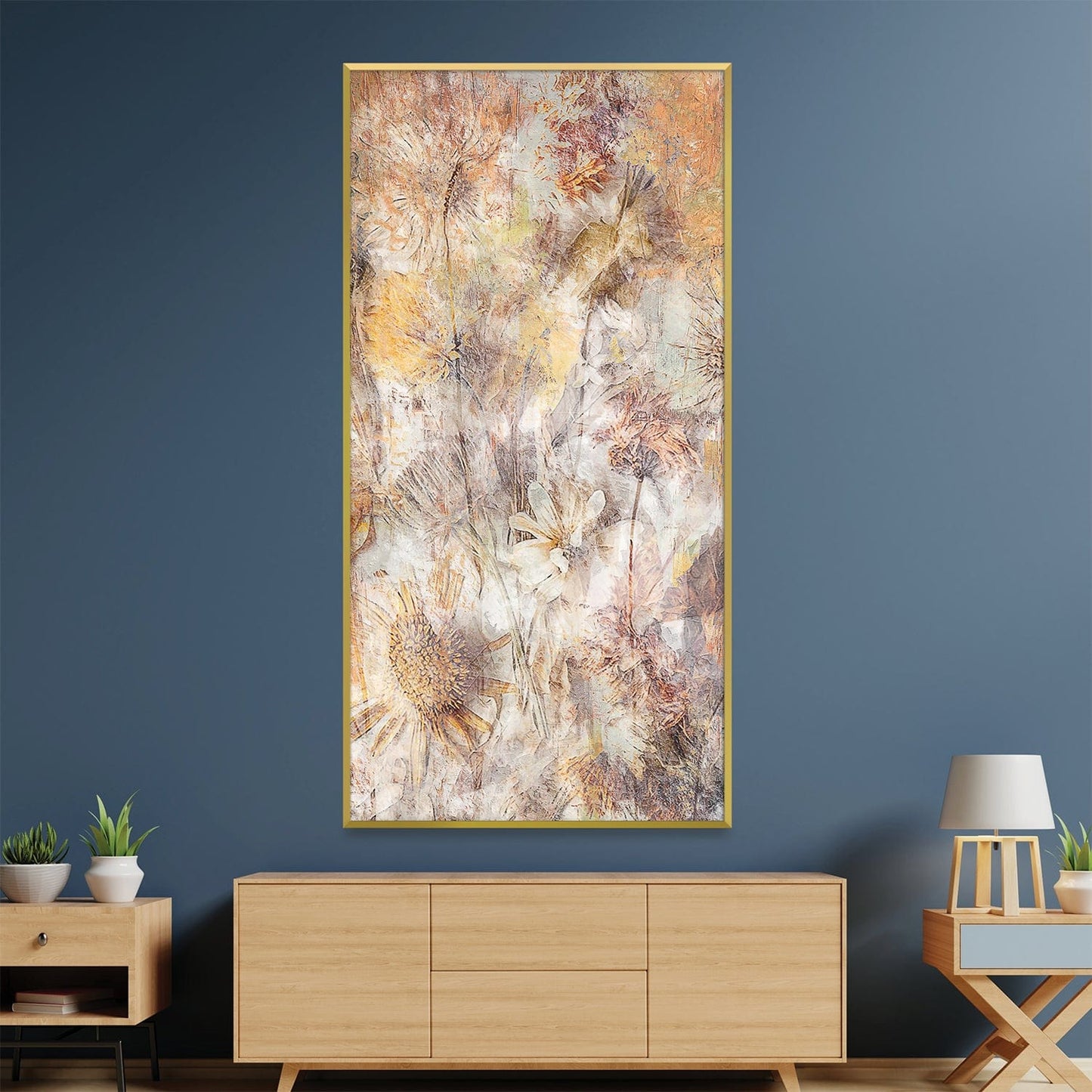 Floral Harmony Oil Painting for Elegant Home Decor