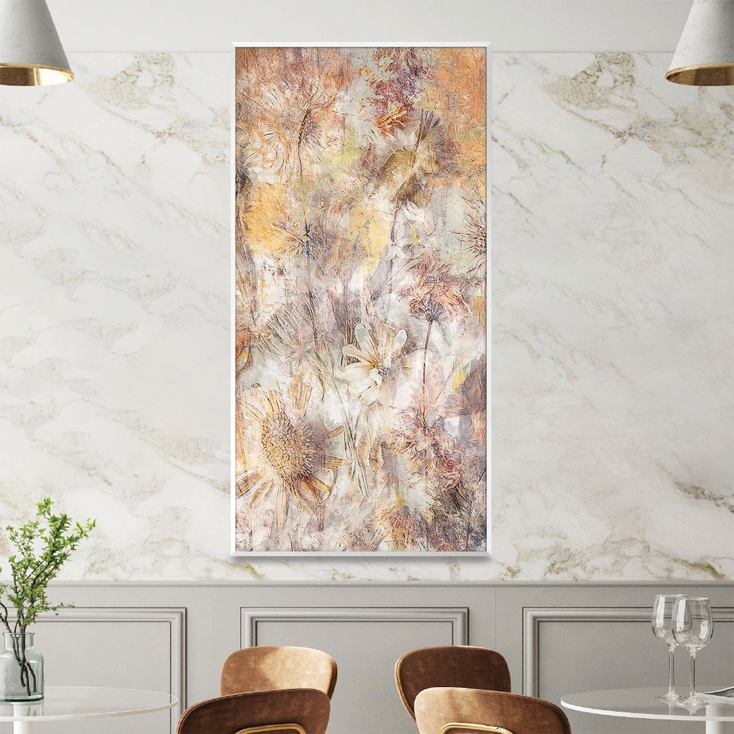Floral Harmony Oil Painting for Elegant Home Decor