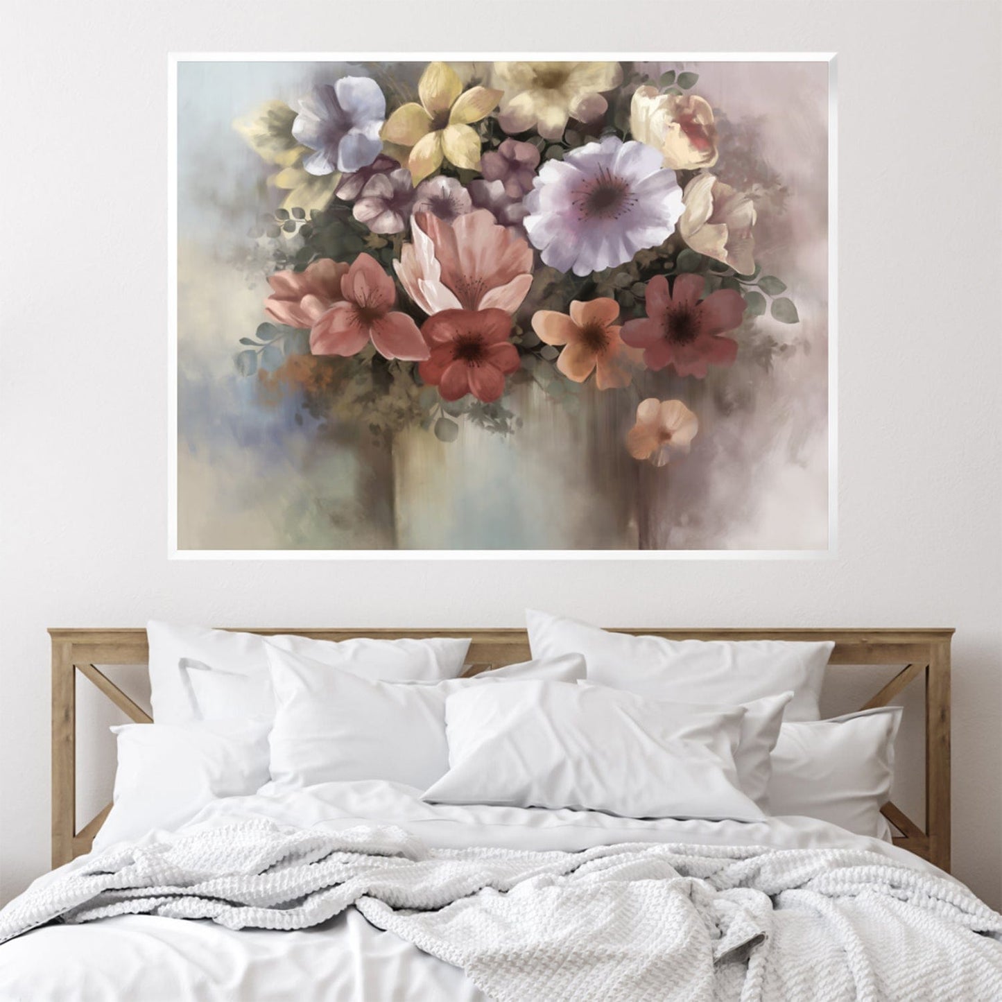 Vibrant Floral Bouquet Oil Painting for Elegant Home Décor