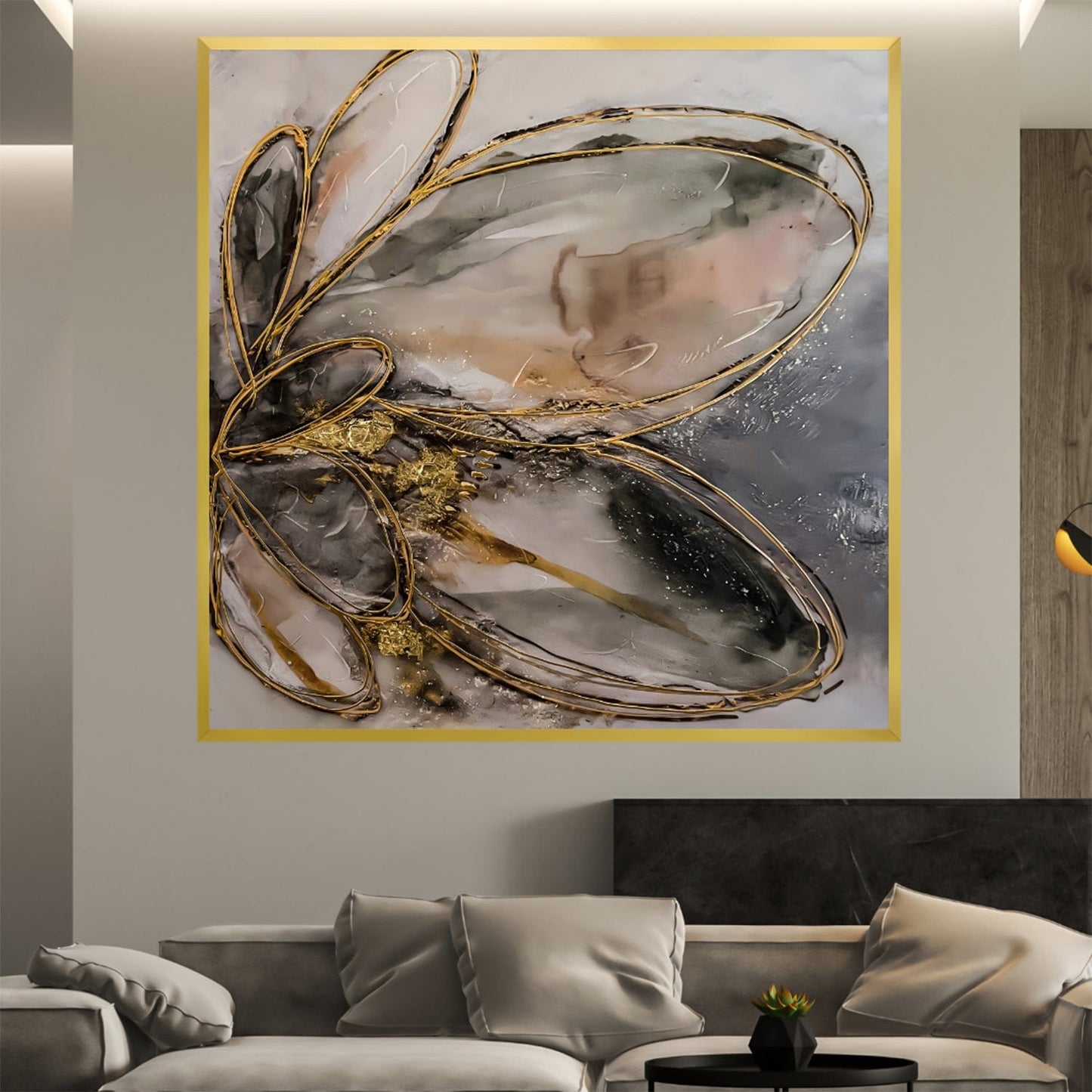 Elegant Abstract Flower Oil Painting for Modern Home Decor