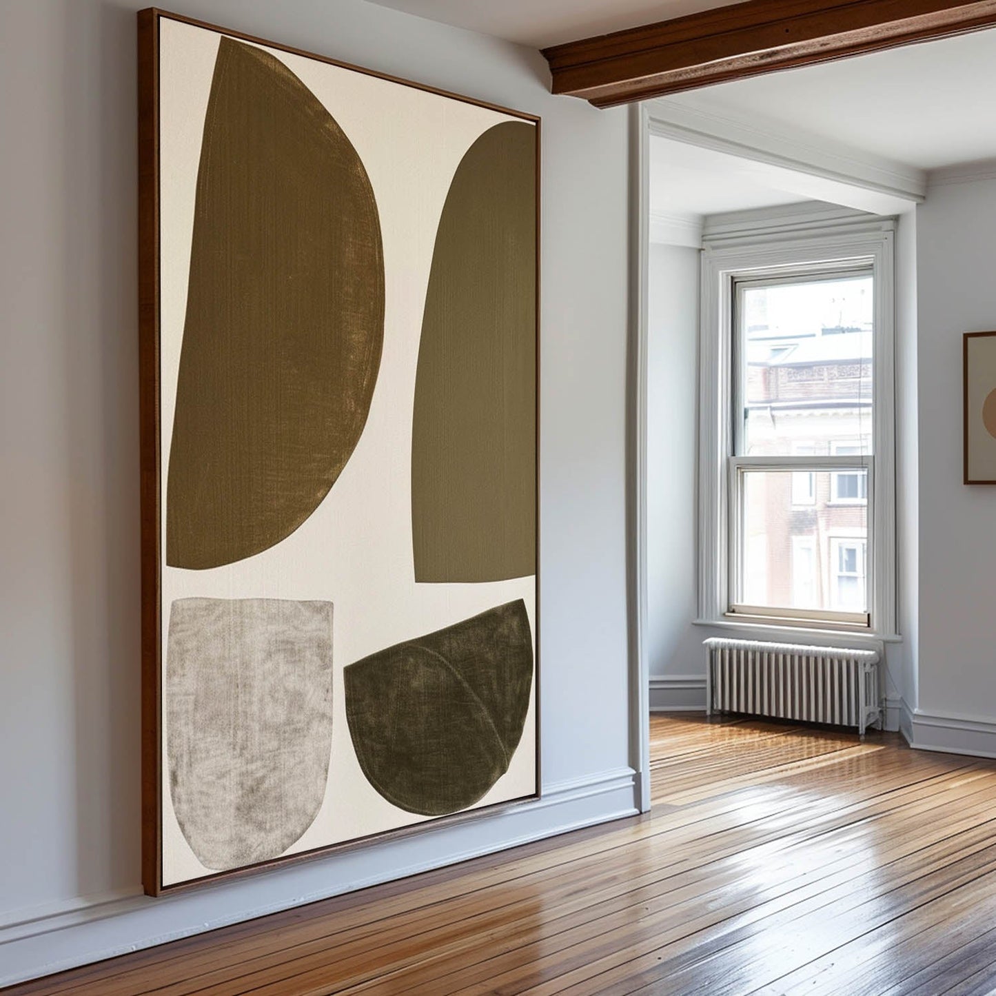 Contemporary Geometric Abstract Oil Painting for Modern Home Decor