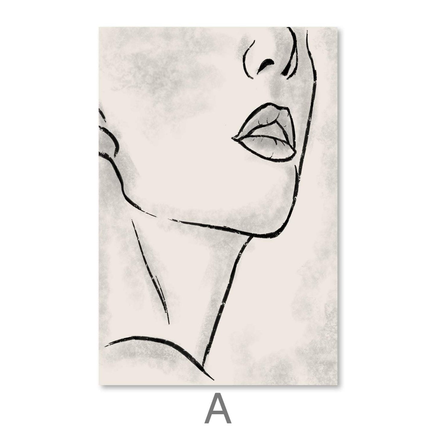 Emotional Abstract Expressions - Modern Minimalist Oil Painting for Elegant Decor