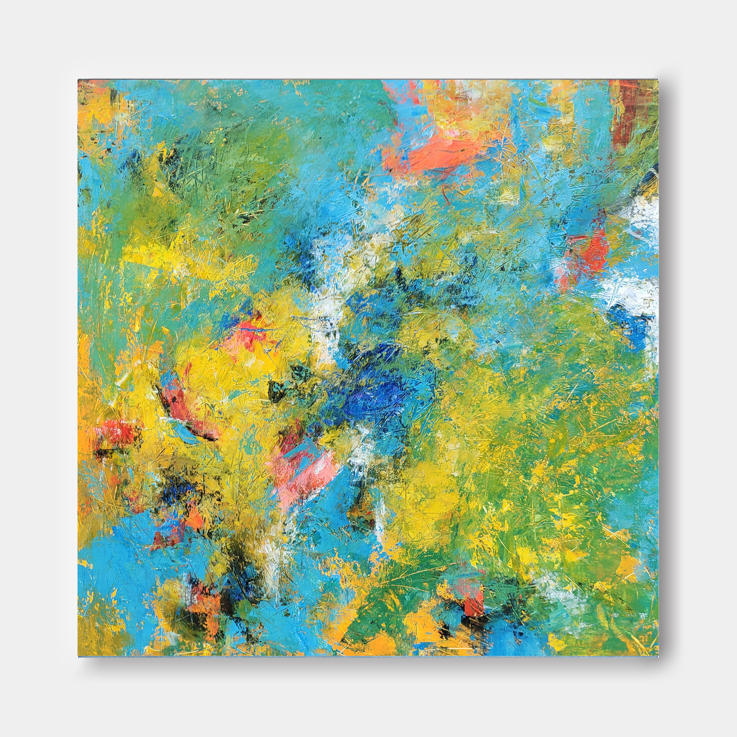 Colorful Abstract Oil Painting on Canvas - Modern Wall Art for Home Decor