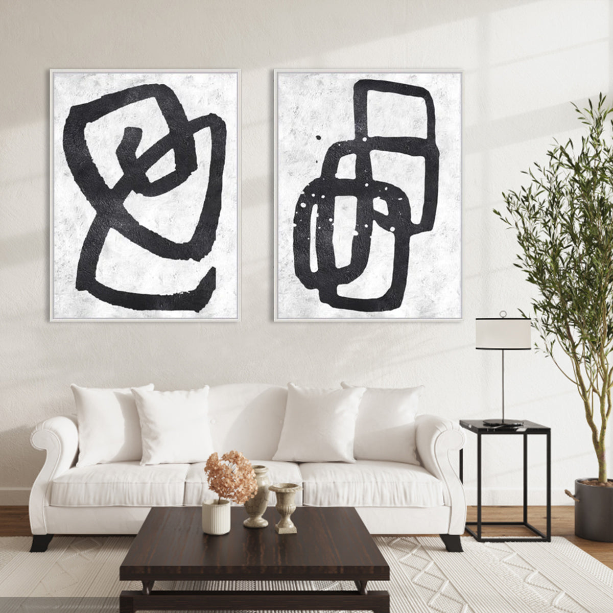 Abstract Black and White Composition for Modern Art Lovers