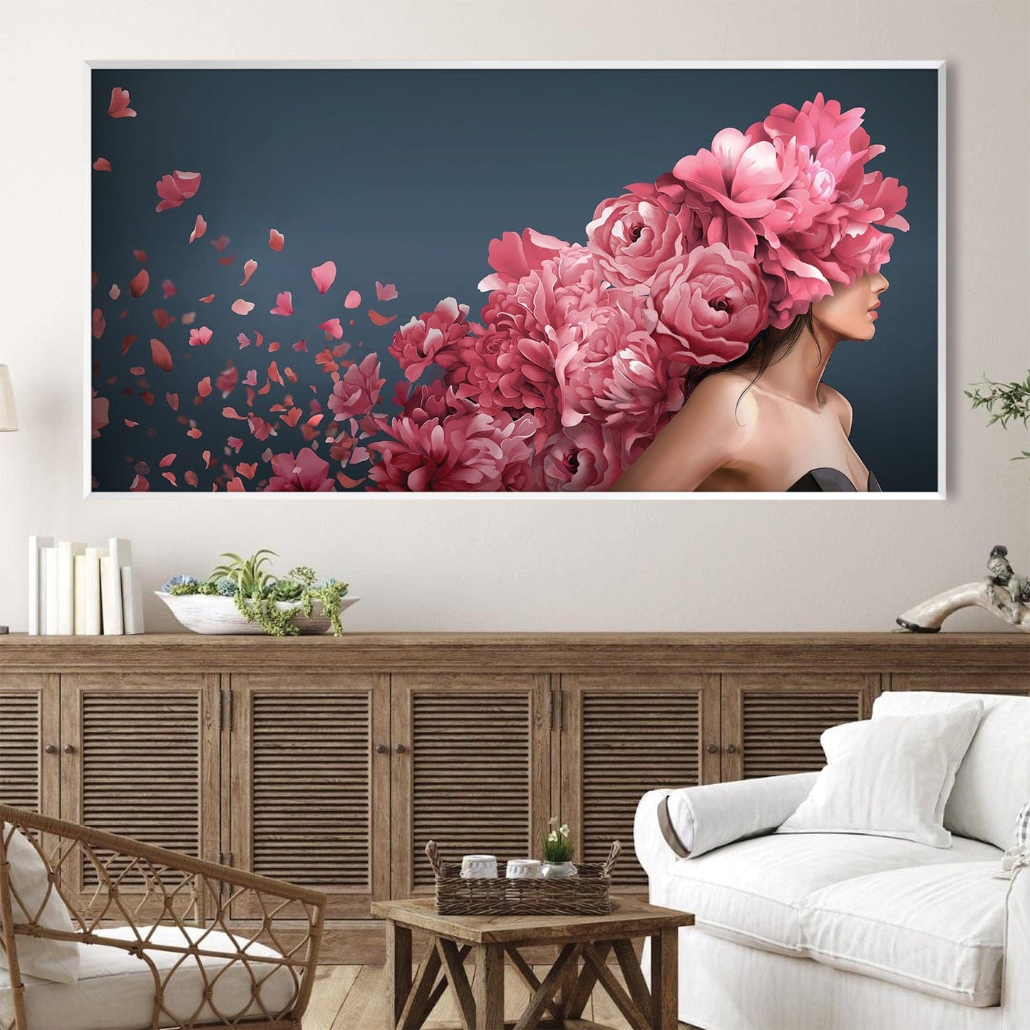 Enchanting Floral Beauty Oil Painting for Elegant Home Decor