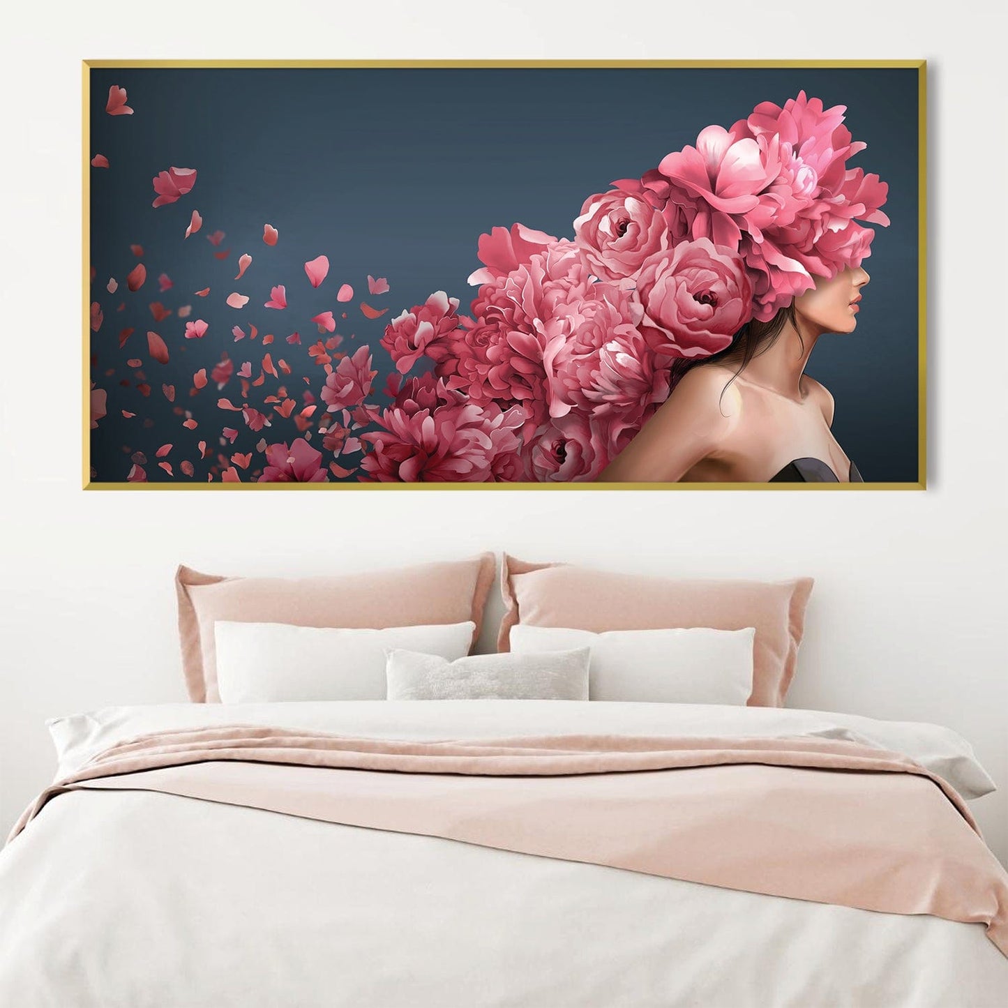 Enchanting Floral Beauty Oil Painting for Elegant Home Decor