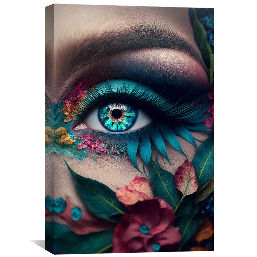 Enchanting Floral Eye Art - Vibrant Oil Painting for Elegant Decor