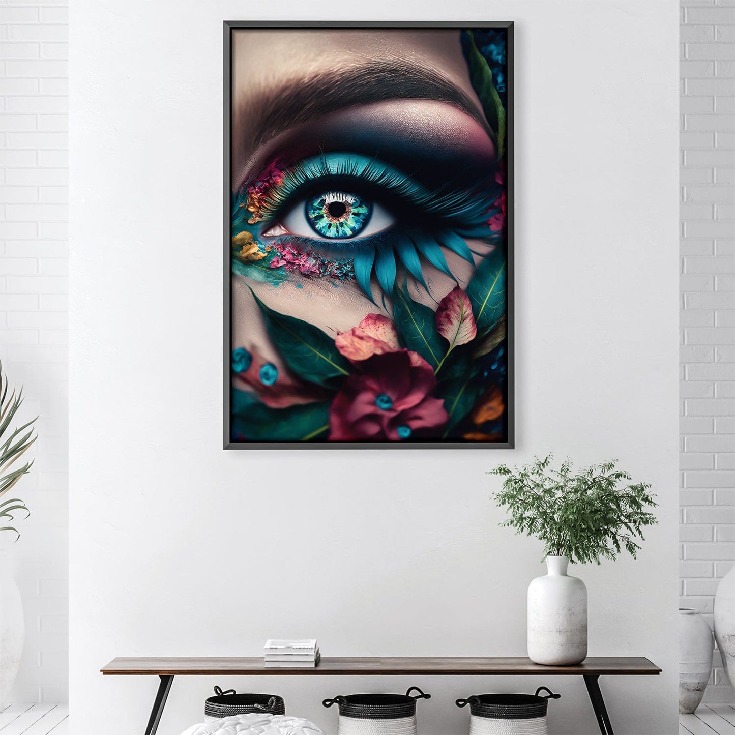 Enchanting Floral Eye Art - Vibrant Oil Painting for Elegant Decor