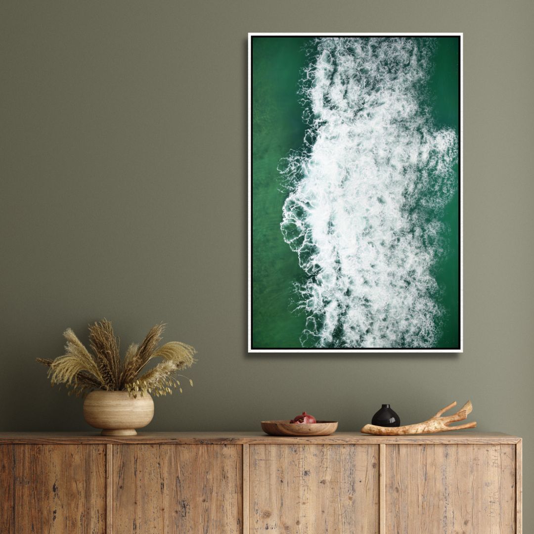 Serene Coastal Waves Triptych - Ocean-Inspired Oil Painting for Home Decor